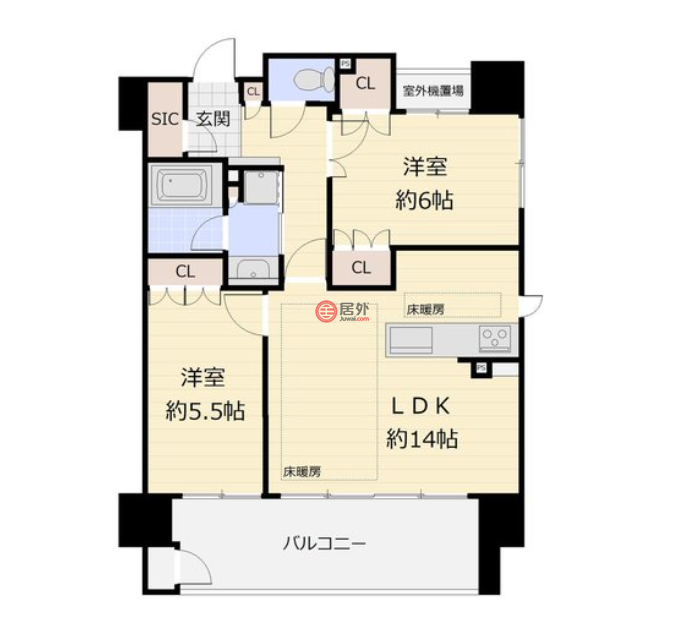 日本大阪府大阪市的公寓，六万体町，编号72982985