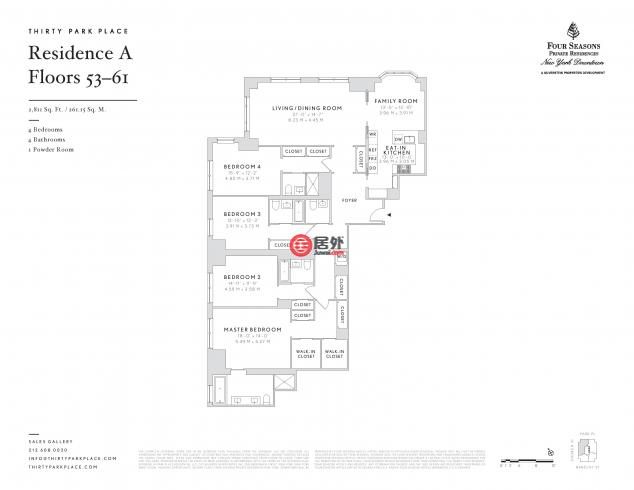 美国纽约州纽约的公寓，30 Park Place，编号11573707