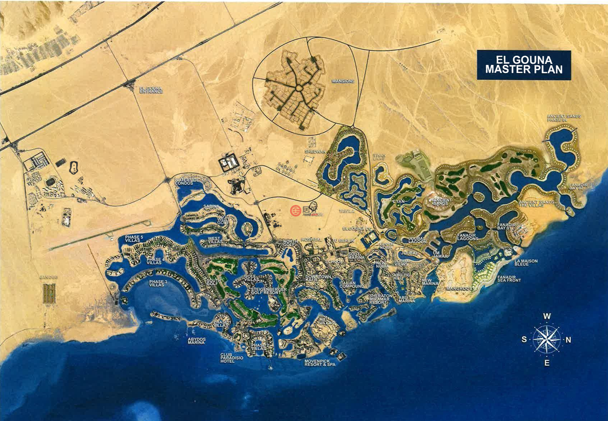 埃及萨尔瓦多加扎勒艾哈迈尔古尔代盖的独栋别墅，El Gouna，编号78308007