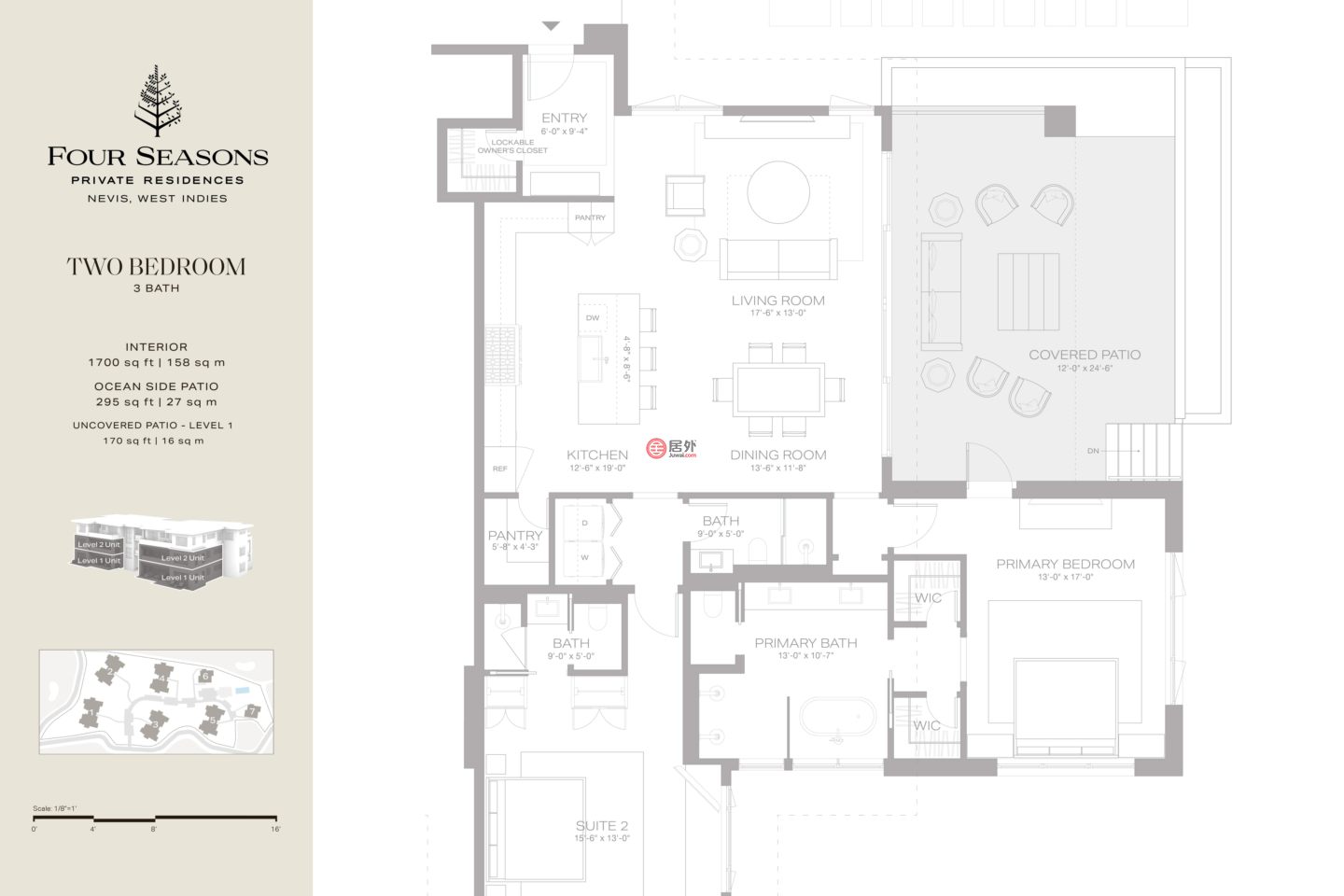 圣克里斯托弗和尼维斯岛NevisSt. Thomas Lowland的公寓，Nevis Peak Residences 3-103，编号76570203