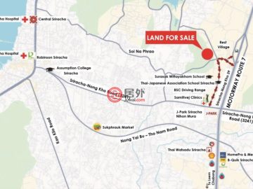 Land for sale Sriracha, Chonburi, area 251 rai, high potential